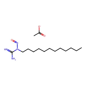 Guanidine, N-dodecyl-N-nitroso-, monoacetate structure