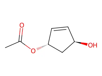 4-Hydroxycyclopent-2-en-1-yl acetate structure
