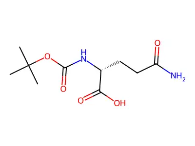2-{[(Tert-butoxy)carbonyl]amino}-4-carbamoylbutanoic acid structure