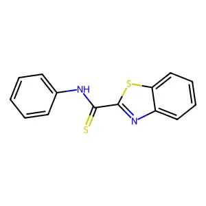 2-Benzothiazolecarbothioamide, N-phenyl- structure