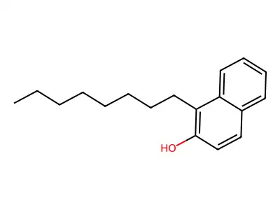 Octyl-2-naphthol structure