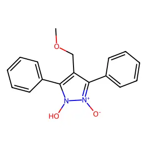 4-(Methoxymethyl)-2-oxo-3,5-diphenyl-1H-2lambda~5~-pyrazol-1-ol structure