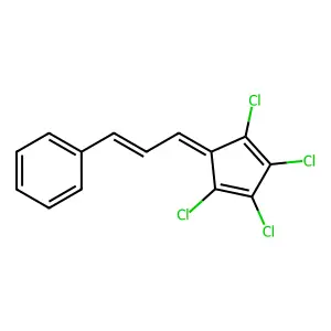 3-(2,3,4,5-Tetrachlorocyclopenta-2,4-dien-1-ylidene)prop-1-enylbenzene structure
