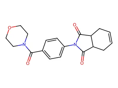 Morpholine, 4-(4-(1,3,3a,4,7,7a-hexahydro-1,3-dioxo-2H-isoindol-2-yl)benzoyl)- structure