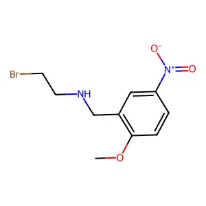 Benzylamine, N-(2-bromoethyl)-2-methoxy-5-nitro- structure