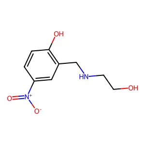 Phenol, 2-(((2-hydroxyethyl)amino)methyl)-4-nitro- structure