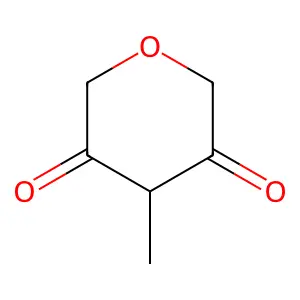 4-Methyloxane-3,5-dione structure