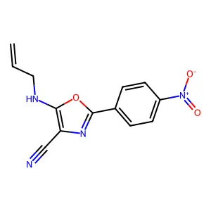 5-(Allylamino)-2-(4-nitrophenyl)oxazole-4-carbonitrile structure