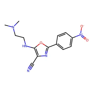 5-((2-(Dimethylamino)ethyl)amino)-2-(4-nitrophenyl)oxazole-4-carbonitrile structure