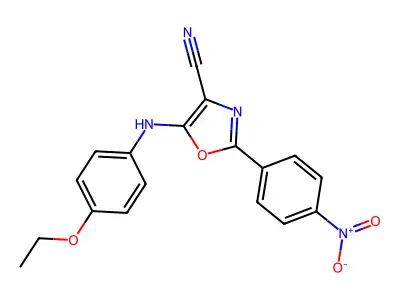 5-((4-Ethoxyphenyl)amino)-2-(4-nitrophenyl)oxazole-4-carbonitrile structure