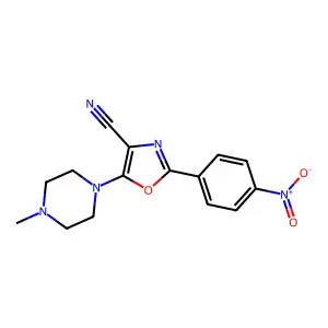 5-(4-Methylpiperazin-1-yl)-2-(4-nitrophenyl)-1,3-oxazole-4-carbonitrile structure