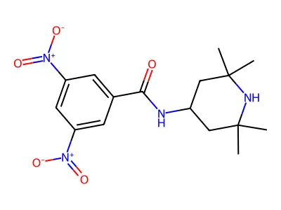 3,5-dinitro-N-(2,2,6,6-tetramethylpiperidin-4-yl)benzamide structure