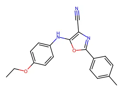 5-(4-Ethoxyanilino)-2-(4-methylphenyl)-1,3-oxazole-4-carbonitrile structure