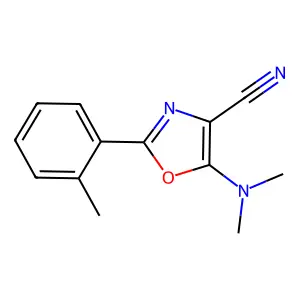 5-(Dimethylamino)-2-(2-methylphenyl)-1,3-oxazole-4-carbonitrile structure