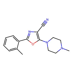 2-(2-Methylphenyl)-5-(4-methylpiperazin-1-yl)-1,3-oxazole-4-carbonitrile structure