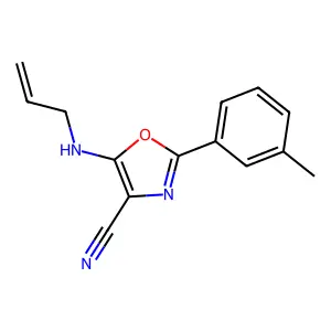 2-(3-Methylphenyl)-5-(prop-2-enylamino)-1,3-oxazole-4-carbonitrile structure