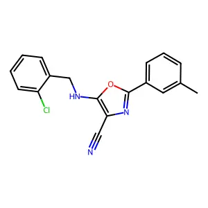5-[(2-Chlorobenzyl)amino]-2-(3-methylphenyl)-1,3-oxazole-4-carbonitrile structure