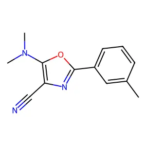 5-(Dimethylamino)-2-(3-methylphenyl)-1,3-oxazole-4-carbonitrile structure