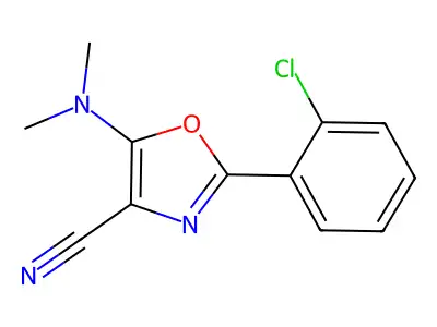 2-(2-Chlorophenyl)-5-(dimethylamino)oxazole-4-carbonitrile structure