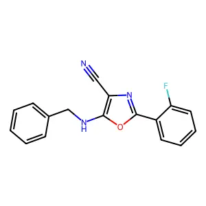 5-(Benzylamino)-2-(2-fluorophenyl)-1,3-oxazole-4-carbonitrile structure