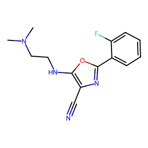 5-[2-(Dimethylamino)ethylamino]-2-(2-fluorophenyl)-1,3-oxazole-4-carbonitrile structure