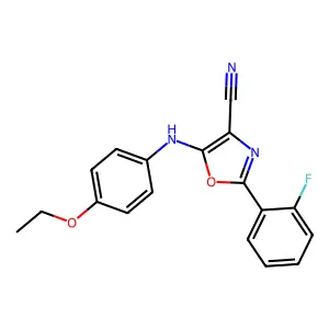 5-[(4-Ethoxyphenyl)amino]-2-(2-fluorophenyl)-1,3-oxazole-4-carbonitrile structure