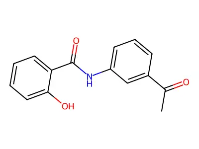 N-(3-acetylphenyl)-2-hydroxybenzamide structure