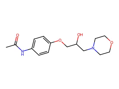 N-[4-(2-hydroxy-3-morpholin-4-ylpropoxy)phenyl]acetamide structure