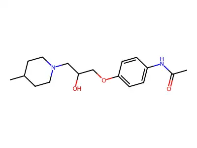 N-{4-[2-hydroxy-3-(4-methylpiperidin-1-yl)propoxy]phenyl}acetamide structure