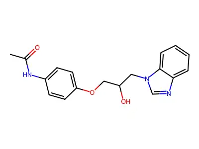 N-[4-(3-Benzoimidazol-1-yl-2-hydroxy-propoxy)-phenyl]-acetamide structure