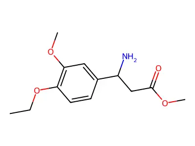 Methyl 3-amino-3-(4-ethoxy-3-methoxyphenyl)propanoate structure