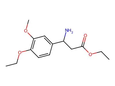 Ethyl 3-amino-3-(4-ethoxy-3-methoxyphenyl)propanoate structure