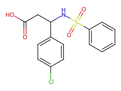 3-Benzenesulfonamido-3-(4-chlorophenyl)propanoic acid structure
