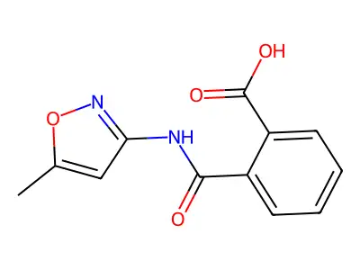 2-((5-Methylisoxazol-3-yl)carbamoyl)benzoic acid structure