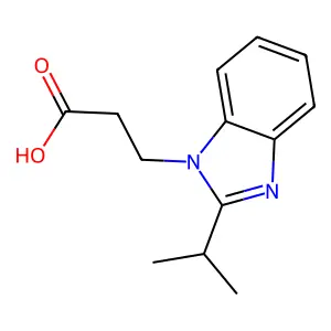 3-(2-isopropyl-1H-benzo[d]imidazol-1-yl)propanoic acid structure