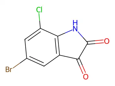 5-bromo-7-chloro-2,3-dihydro-1H-indole-2,3-dione structure