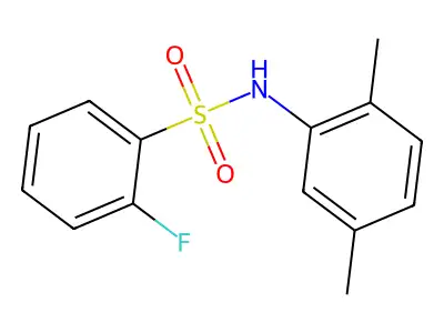 (2,5-Dimethylphenyl)[(2-fluorophenyl)sulfonyl]amine structure