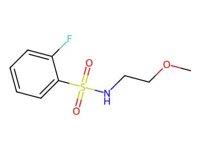 2-fluoro-N-(2-methoxyethyl)benzenesulfonamide structure