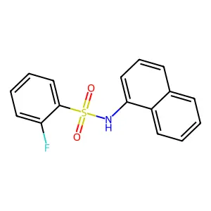 2-fluoro-N-naphthalen-1-ylbenzenesulfonamide structure