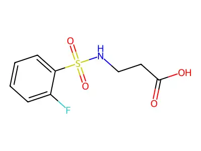 3-(2-Fluorobenzenesulfonamido)propanoic acid structure