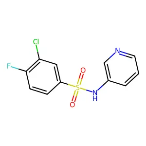 3-chloro-4-fluoro-N-pyridin-3-ylbenzenesulfonamide structure