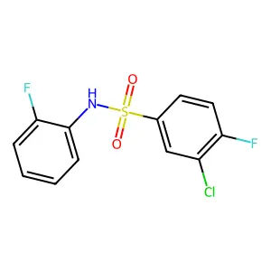 3-chloro-4-fluoro-N-(2-fluorophenyl)benzenesulfonamide structure