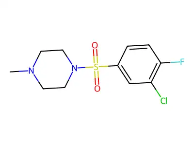 1-(3-Chloro-4-fluorophenylsulfonyl)-4-methylpiperazine structure