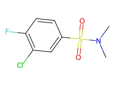 3-chloro-4-fluoro-N,N-dimethylbenzenesulfonamide structure