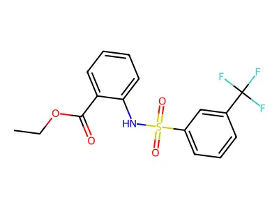Ethyl 2-[[3-(trifluoromethyl)phenyl]sulfonylamino]benzoate structure