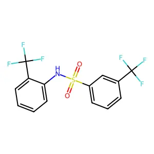 3-(trifluoromethyl)-N-[2-(trifluoromethyl)phenyl]benzenesulfonamide structure
