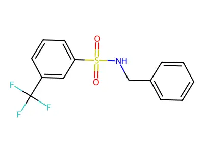 N-benzyl-3-(trifluoromethyl)benzene-1-sulfonamide structure