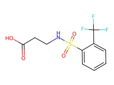 3-[2-(Trifluoromethyl)benzenesulfonamido]propanoic acid structure