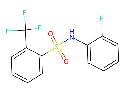 N-(2-fluorophenyl)-2-(trifluoromethyl)benzenesulfonamide structure