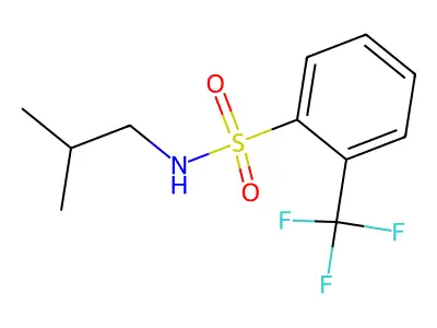 N-isobutyl-2-(trifluoromethyl)benzenesulfonamide structure